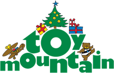 image of toy mountain logo - tree and gifts